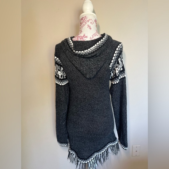 Artesania Edm Alpaca Wool Knit Hooded Cardigan SUPER SOFT 100% authentic alpaca - Picture 5 of 9